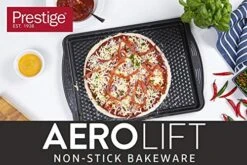 Prestige - Aerolift - Large Oven Tray - Non Stick - Cushion Base - Fridge Freezer And Dishwasher Safe - Carbon Steel - 44.5 X 29 X 5 Cm/10 X 14 Inch -Wilton Shop 519LwBTXjrL