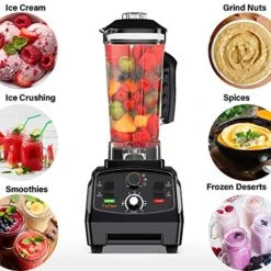 Professional Countertop Blender With 2200-Watt Base, Smoothie Blender,Built-in Timer,High Power Blender 2L Cups For Frozen Drinks,Shakes And Smoothies -Wilton Shop 519TSKbrlpL