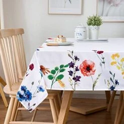 Sunm Boutique Watercolor Wild Flowers Tablecloth, Spring Floral Table Cloth, 60 X 84 Inch, Machine Washable Waterproof Table Cover For Easter, Dining, Holiday, Parties 19 Sunm Boutique Watercolor Wild Flowers Tablecloth, Spring Floral Table Cloth, 60 X 84 Inch, Machine Washable Waterproof Table Cover For Easter, Dining, Holiday, Parties -Wilton Shop 519c0KNx7sL. AC