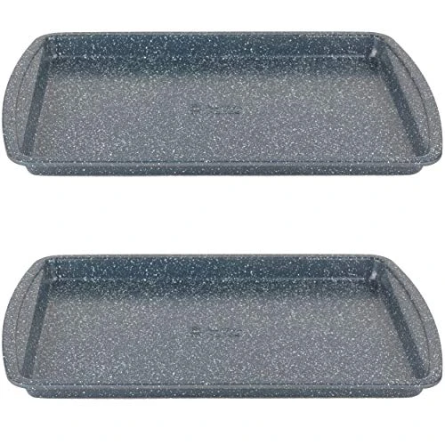 Russell Hobbs COMBO-5445 Nightfall Stone Baking Tray Set Of 2, Blue Marble, Suitable For Oven Use Up To 220°C, PFOA Free, Baking Oven Sheet For Biscuits, Cookies & More, Carbon Steel, 38 Cm 3 Russell Hobbs COMBO-5445 Nightfall Stone Baking Tray Set Of 2, Blue Marble, Suitable For Oven Use Up To 220°C, PFOA Free, Baking Oven Sheet For Biscuits, Cookies & More, Carbon Steel, 38 Cm