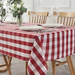 Checkerd Gingham Plaid Washable Soft Comfortable And Luxury Serviette For Family Dinners Weddings Parties And Banquets Set Of 4 Pieces Cloth Napkins 20 X 20 Inch Black And Red -Wilton Shop 519iPJkz 4L. AC