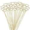 30 Pcs Metal Floral Place Card Holder, 13.4 Inch Table Number Holders Heart Shape Flower Pick Clips For Floral Arrangement, Golden Card Holder Stick For Wedding And Party -Wilton Shop 519jluW0IgL