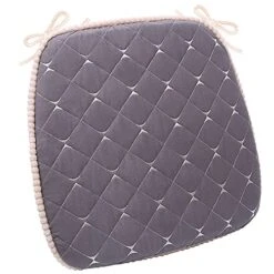 Chair Cushions For Dining Chair Gray Chair Pad With Ties Memory Foam Dining Chair Pad And Seat Cushion With Machine Washable Cover [17.3 X 16.6 Inches]