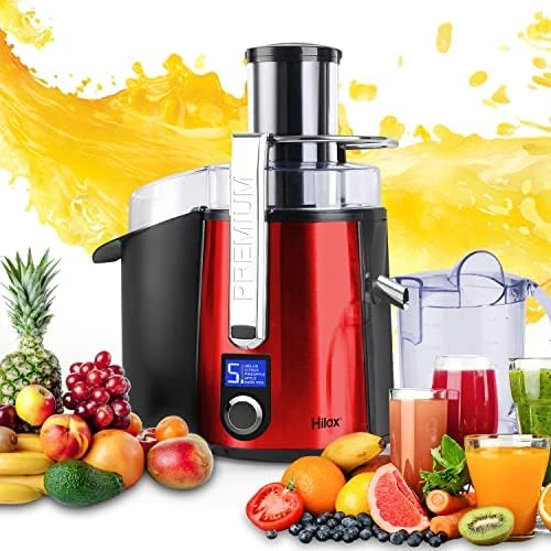 Centrifugal Juicer Machine - LCD Monitor 1100W Juice Maker Extractor, 5-Speed Juice Processor Fruit And Vegetable, 3" Feed Chute Stainless Steel Power Juicer, Easy Clean, BPA Free (Silver) 11 Centrifugal Juicer Machine - LCD Monitor 1100W Juice Maker Extractor, 5-Speed Juice Processor Fruit And Vegetable, 3" Feed Chute Stainless Steel Power Juicer, Easy Clean, BPA Free (Silver) - Image 9