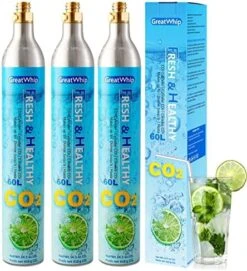 GreatWhip 60L Co2 Carbonator Sodasteam Co2 Cylinder Co2 Soda Gas Canister 14.5 Oz For Soda Maker Set Of 5 18 GreatWhip 60L Co2 Carbonator Sodasteam Co2 Cylinder Co2 Soda Gas Canister 14.5 Oz For Soda Maker Set Of 5 -Wilton Shop 519ySrJipCL. AC