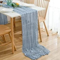Dusty Blue Cheesecloth Table Runner 13.3ft Baby Blue Table Runner 160 Inches Cheesecloth Table Runner Bulk For Bohemian Wedding Decorations Baby Shower Birthday Party Table Decorations 22 Dusty Blue Cheesecloth Table Runner 13.3ft Baby Blue Table Runner 160 Inches Cheesecloth Table Runner Bulk For Bohemian Wedding Decorations Baby Shower Birthday Party Table Decorations -Wilton Shop 519zcpeKuL. AC