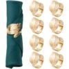 Old Leaf Napkin Rings Set Of 8, Metal Material -Wilton Shop 51A0AlibMLL