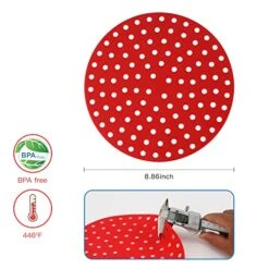 DUOBEIER 4-Pack Air Fryer Silicone Liners,Silicone Air Fryer Liners Reusable Airfryer Liners Silicone Basket Heat Resistant Air Fryer Accessories 1-Pack Small Silicone Tongs 7lnch(For 5QT Or Bigger) 7 DUOBEIER 4-Pack Air Fryer Silicone Liners,Silicone Air Fryer Liners Reusable Airfryer Liners Silicone Basket Heat Resistant Air Fryer Accessories 1-Pack Small Silicone Tongs 7lnch(For 5QT Or Bigger) -Wilton Shop 51AGw77yenL