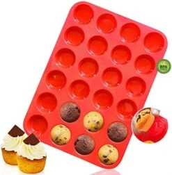 Silicone Muffin Pan - 12 Cups Regular Silicone Cupcake Pan, Non-stick Silicone Great For Making Muffin Cakes, Tart, Bread - BPA Free And Dishwasher Safe 20 Silicone Muffin Pan - 12 Cups Regular Silicone Cupcake Pan, Non-stick Silicone Great For Making Muffin Cakes, Tart, Bread - BPA Free And Dishwasher Safe -Wilton Shop 51AHZzOoO L. AC