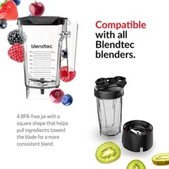 75 Oz FourSide Jar - Four-Sided Blender Jar Compatible With Most Blendtec Blenders - 32 Oz Blending Capacity - Clear 14 75 Oz FourSide Jar - Four-Sided Blender Jar Compatible With Most Blendtec Blenders - 32 Oz Blending Capacity - Clear -Wilton Shop 51AI2oLFeXL