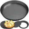 Tart Pan With Removable Bottom, Set Of 5, By Zerodish - Non-stick 9 Inch And 4 Inch Mini Tart Pans - Extra Thick Tart Pans With Loose Bottom Ideal For Baking Pies, Tarts, Quiches And Pans 1 Tart Pan With Removable Bottom, Set Of 5, By Zerodish - Non-stick 9 Inch And 4 Inch Mini Tart Pans - Extra Thick Tart Pans With Loose Bottom Ideal For Baking Pies, Tarts, Quiches And Pans -Wilton Shop 51ALgAipGVL