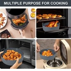 Air Fryer Silicone Pot, 8.66" Air Fryer Silicone Liners Food Safe Non Stick Air Fryer Basket Oven Accessories, Reusable Replacement Of Parchment Paper Liners Fits 5.3 QT Or Bigger Air Fryer 13 Air Fryer Silicone Pot, 8.66" Air Fryer Silicone Liners Food Safe Non Stick Air Fryer Basket Oven Accessories, Reusable Replacement Of Parchment Paper Liners Fits 5.3 QT Or Bigger Air Fryer -Wilton Shop 51APyzNhGJL
