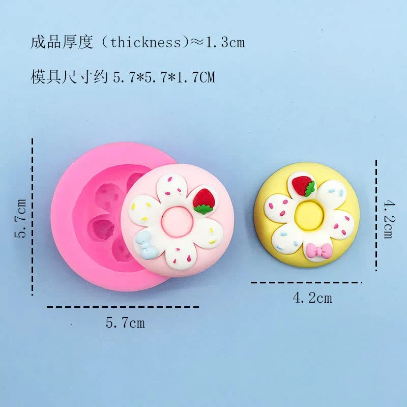 1PC DIY Bow Knot Strawberry Doughnut Mould Biscuit Mould Silica Gel Mould Dessert Chocolate Mould Turn Sugar Mould Drip Mould Baking Mould Mousse Mould 4 1PC DIY Bow Knot Strawberry Doughnut Mould Biscuit Mould Silica Gel Mould Dessert Chocolate Mould Turn Sugar Mould Drip Mould Baking Mould Mousse Mould - Image 2