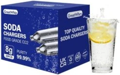GreatWhip 3 Packs CO2 Soda Cartridges 8g For Soda Maker Soda Chargers For Sparkling Water Maker And Carbonated Water Machine(25 Pcs) -Wilton Shop 51AaZfwuwOL. AC