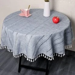 Solid Color Tassel Heavy Weight Cotton Linen Tablecloth For Rectangle Table (Square, 54 X 54 Inch, Gray) 25 Solid Color Tassel Heavy Weight Cotton Linen Tablecloth For Rectangle Table (Square, 54 X 54 Inch, Gray) -Wilton Shop 51AgFrqh2VL. AC