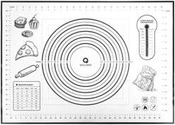 Silicone Pastry Mat For Baking, Baking Mat For Rolling Dough Non Slip Extra Large, Fondant Mat With Measurement, Kitchen Counter Mat For Pie Crust, Pizza And Cookies, Oven Liner Mat,16" X 24", Red -Wilton Shop 51Aiy35rbkL. AC