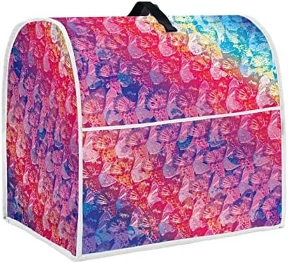 Rainbow Butterfly Print Stand Mixer Cover For Women,Waterproof Kitchen Appliance Organizer Bag Cover With Top Handle And Pocket 14 Rainbow Butterfly Print Stand Mixer Cover For Women,Waterproof Kitchen Appliance Organizer Bag Cover With Top Handle And Pocket - Image 12