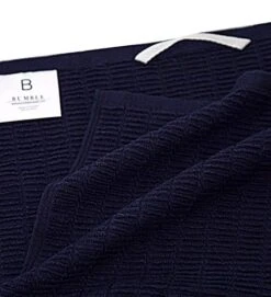 Pack Of 6 Premium Bright Kitchen Towels Set - Striped Chef Weave Kitchen Hand Towels - Large, 380 GSM, Extra Absorbent - Dish Towels For Drying Dishes - Cotton Tea Towels - Kitchen Hand Towels - Navy