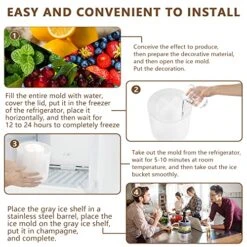 Champagne Ice Bucket, Wine Chiller Ice Mold, Bucket Ice Mold, Diy Kinds Of Ice Buckets You Like, Easily Make A Variety Of Exquisite Champagne Wine Buckets, Beautiful Decoration To Your Party. -Wilton Shop 51AnXUfw2fL