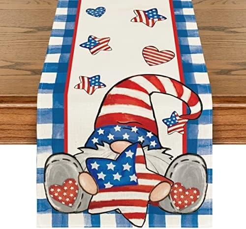 Black Buffalo Plaid Gnome American Flag Stars 4th Of July Placemats Set Of 4, 12x18 Inch Patriotic Memorial Day Table Mats For Party Kitchen Dining Decoration 15 Black Buffalo Plaid Gnome American Flag Stars 4th Of July Placemats Set Of 4, 12x18 Inch Patriotic Memorial Day Table Mats For Party Kitchen Dining Decoration - Image 13