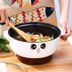 4-in-1 Multifunction Electric Skillet With Lid Nonstick Stainless Steel Small Electric Stockpot Hot Pot Skillet Noodles Rice Cooker Steamed Egg Soup Porridge Fried Cooking 110V (2.8L, Electric Skillet) -Wilton Shop 51AuMueJtmL 1