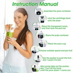 600W 3 Speeds Juicer Machines Vegetable And Fruit, Regenerate Centrifugal Juice Extractor With Big Mouth 3” Feed Chute, Easy To Clean, BPA-Free Compact Centrifugal Juice Maker, Black -Wilton Shop 51Aud14zDhL