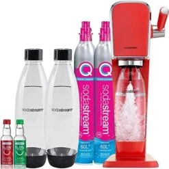SodaStream Art Sparkling Water Maker Bundle (Black), With CO2, DWS Bottles, And Bubly Drops Flavors -Wilton Shop 51Av5CMGuRL. AC