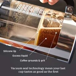 - P7 French Press - Double Walled Stainless Steel Insulated Coffee And Tea Maker With Micro-Filter, Keep Drinks Hot For Hours, Perfect For Home Or Travel (Polished Stainless Steel, 32 Ounce) -Wilton Shop 51AyXc00llL