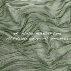 12 Pack 10Ft Cheesecloth Table Runner 35x120 Inch Boho Gauze Table Runner Cheese Cloth Long Table Runner Romantic Table Runner For Wedding Bridal Shower Birthday Party Table Decor (Dusty Sage Green) -Wilton Shop 51B3JnTrbQL