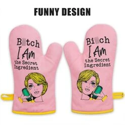 Oven Mitt, Funny Cooking Pink Kitchen Oven Mitts - Housewarming Gifts For Women, House Warming Gifts New Home - Fun Mothers Day, Birthday Baking Gifts For Women, Wife, Mom, Friend, Sister, Her 9 Oven Mitt, Funny Cooking Pink Kitchen Oven Mitts - Housewarming Gifts For Women, House Warming Gifts New Home - Fun Mothers Day, Birthday Baking Gifts For Women, Wife, Mom, Friend, Sister, Her -Wilton Shop 51B7LE7RMhL