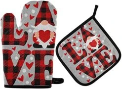 Mardi Gras Oven Mitt Pot Holder Gift Set Carnival Masquerade Mask Necklace Funny Cooking Glove Kitchen Potholder BBQ For Baking -Wilton Shop 51B7q0WcL7L. AC