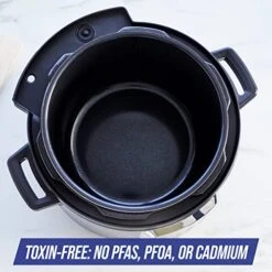 Ceramic Nonstick, 16-in-1 6QT Electric Pressure Cooker, Slow Cooker, Rice Cooker, Yogurt Maker, Saute, Steamer And More, Programable, Dishwasher Safe Pot, PFAS-Free, Blue -Wilton Shop 51BI0McICqL