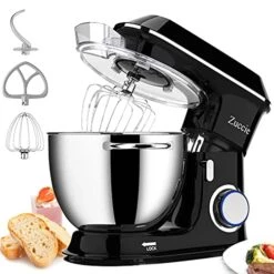 3-IN-1 Stand Mixer, 660W Mixers Kitchen Electric Stand Mixer Include 8.5QT Bowl, Dough Hook, Beater, Whisk & Splash Guard, 6-Speed Dough Mixer For Most Home Cooks (Black)
