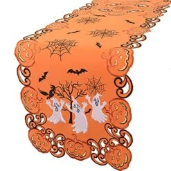 Embroidered Spooky And Scary Halloween Ghost Table Runner (14 × 69 Inches) -Wilton Shop 51BPEgeYrJS