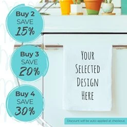 Funny Kitchen Towel, I Burn For You, Flour Sack Dish Towel, Sweet Housewarming Gift, White -Wilton Shop 51BY3GSO6FL 5