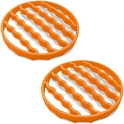 Silicone Cooker Rack For Instant Pot 5,6,8 Qt, Roasting Rack For Baking Cooking Steaming, Crock Pot Air Fryer Pressure Cooker Rack (Oval,Red,2Set) -Wilton Shop 51BpSi08oL. AC