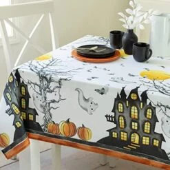 Printed Halloween Fabric Tablecloth (Romantic Web, 60" X 104" Rectangular) -Wilton Shop 51BtvEBowiL. AC 1