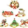Christmas Napkin Rings Holders For Christmas Dinners Parties, Wedding Adornment, Table Decoration Accessories Dding Adornment, Table Decoration Accessories (Merry Christmas Set, 6) -Wilton Shop 51Bu2wYLIaL