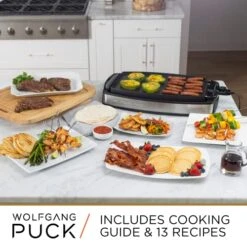 XL Reversible Grill Griddle, Oversized Removable Cooking Plate, Nonstick Coating, Dishwasher Safe, Heats Up To 400ºF, Stay Cool Handles -Wilton Shop 51C0H6dQhjL