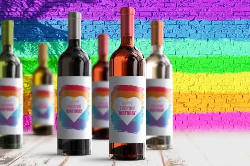 GENERIC LGBT Happy Fucking Birthday Wine Label, Birthday Party, My Best Bitches Wine Label, Wine Gift, Funny Cute ,Gifts For Her 7 GENERIC LGBT Happy Fucking Birthday Wine Label, Birthday Party, My Best Bitches Wine Label, Wine Gift, Funny Cute ,Gifts For Her - Image 5