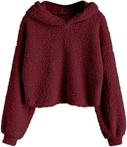 VODMXYGG Womens Winter Long Sleeve O-Neck Solid Color Polar Fleece Hooded Sweatshirt Pullover Casual Fashion Basic Tops 13 VODMXYGG Womens Winter Long Sleeve O-Neck Solid Color Polar Fleece Hooded Sweatshirt Pullover Casual Fashion Basic Tops -Wilton Shop 51CB2N6ZpwL. AC