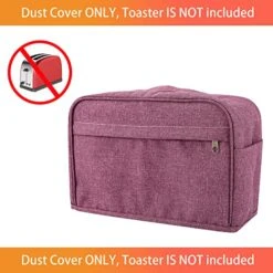 2 Slice Toaster Cover, Toaster Bags With Pockets, Bread Toaster Oven Dustproof Cover, Toaster Storage Bag, Appliance Covers For Kitchen Small Appliance, Fingerprint Protection, Gift For Women (S, Purple) -Wilton Shop 51CEv3mEkjL