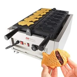 Wilton Shop 7 Taiyaki Waffle Maker | Fish-Shaped Waffle Iron | Nonstick (6 Pcs (Closed-Mouth Fish))