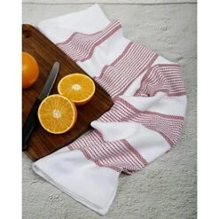 Stripe Kitchen Towels | Pack Of 6 | 18 X 28 Inches | Highly Absorbent |100% Cotton Dish Towels | Tea Towels | Bar Towels | Red 16 Stripe Kitchen Towels | Pack Of 6 | 18 X 28 Inches | Highly Absorbent |100% Cotton Dish Towels | Tea Towels | Bar Towels | Red -Wilton Shop 51COe9tMzFL