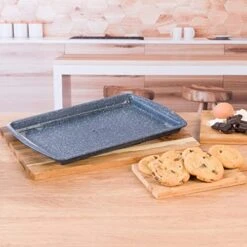 Russell Hobbs COMBO-5445 Nightfall Stone Baking Tray Set Of 2, Blue Marble, Suitable For Oven Use Up To 220°C, PFOA Free, Baking Oven Sheet For Biscuits, Cookies & More, Carbon Steel, 38 Cm 9 Russell Hobbs COMBO-5445 Nightfall Stone Baking Tray Set Of 2, Blue Marble, Suitable For Oven Use Up To 220°C, PFOA Free, Baking Oven Sheet For Biscuits, Cookies & More, Carbon Steel, 38 Cm -Wilton Shop 51CYlIb3JWL