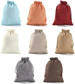 10Pcs Burlap Wine Bags With Drawstring Pink Pouches Jute Wine Bottle Bags For Wedding Party, Birthday, Christmas, Home Storage(6.29 X14.17Inches) -Wilton Shop 51CwDfR8SlS. AC