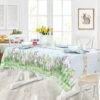 Newbridge Easter Bunny Meadow Fabric Bordered Tablecloth - Blue Gingham Bunny Rabbit Wrinkle And Stain Resistant Checkered Fabric Spring Tablecloth, 52” X 70” Oblong/Rectangle -Wilton Shop 51D0fYLe1yL