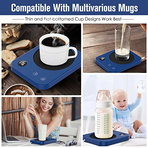 Mug Warmer For Desk With Auto ON/Off, Coffee Mug Warmer With 3 Temperature Settings, Coffee Warmer With Auto-Off Timer, Smart Coffee Cup Warmer With LED Display, Gift On Birthday, Thanksgiving, Etc 7 Mug Warmer For Desk With Auto ON/Off, Coffee Mug Warmer With 3 Temperature Settings, Coffee Warmer With Auto-Off Timer, Smart Coffee Cup Warmer With LED Display, Gift On Birthday, Thanksgiving, Etc - Image 5