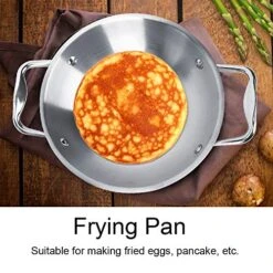 Frying Pan Stainless Steel Pot With Handle Kitchen Supplies Suitable For Home Restaurant