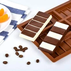Chocolate Bar Molds - Silicone Break Apart Protein And Engery Bar Candy Chocolate Molds Pack Of 2 10 Chocolate Bar Molds - Silicone Break Apart Protein And Engery Bar Candy Chocolate Molds Pack Of 2 -Wilton Shop 51D6f1jlNPL